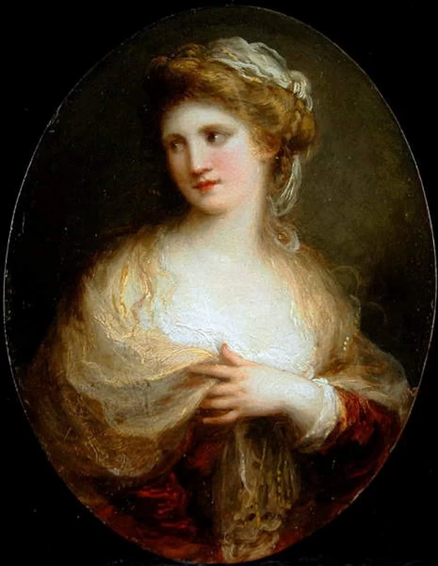 Angelika Kauffmann - 188, Ritratto di una signora con uno scialle giallo
